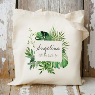 Tote Bag Feuille de limbe à plasma tropicale domestique per