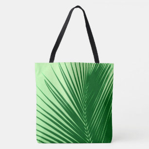 Tote Bag Feuille de palme - émeraude et vert citron