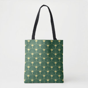 Tote Bag Feuille de palme : motif art déco.