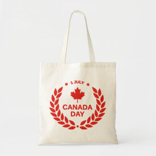 Tote Bag feuille d'érable rouge jour du canada 1er juillet 