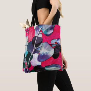 Tote Bag Feuille gomme Eucalyptus aquarelle art