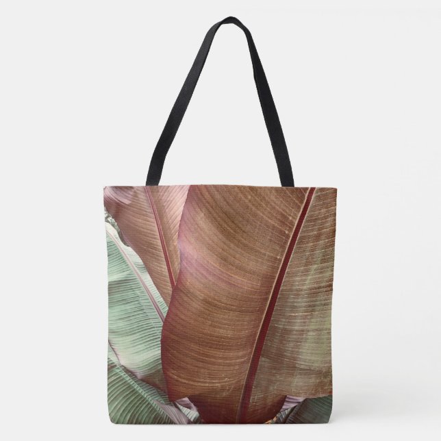 Tote Bag Feuille rouge verte et profonde (Devant)