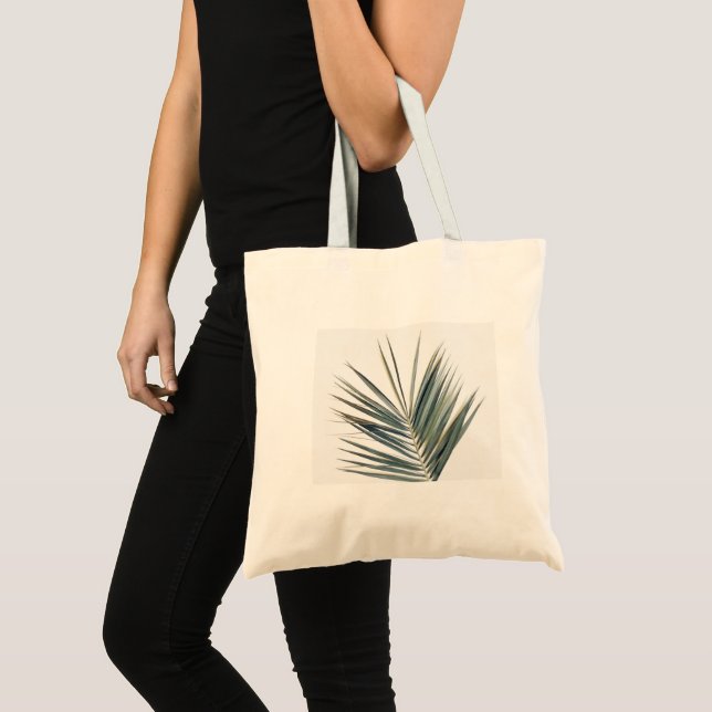 Tote Bag Feuille vert pâle (Devant (produit))