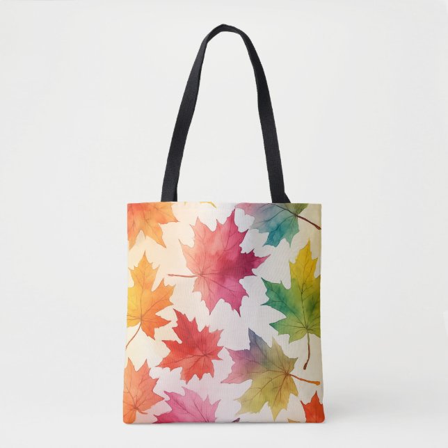 Tote Bag Feuilles d'automne Aquarelle TotebBag (Devant)