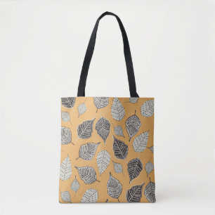 Tote Bag Feuilles d'automne, motif vintage sans soudure.