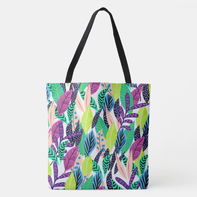Tote Bag Feuilles de Boho (Devant)