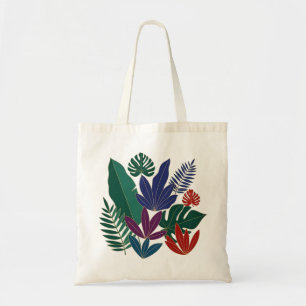 Tote Bag Feuilles de jungle tropicale de luxe
