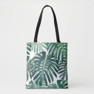 Tote Bag Feuilles de la jungle tropicale Arrière - plan flo