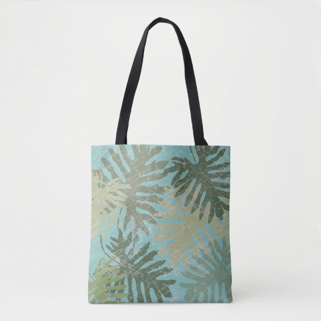 Tote Bag Feuilles tropicaux défraîchis (Devant)