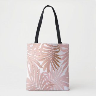 Tote Bag Feuilles tropicaux : motif à dégradé brillant.