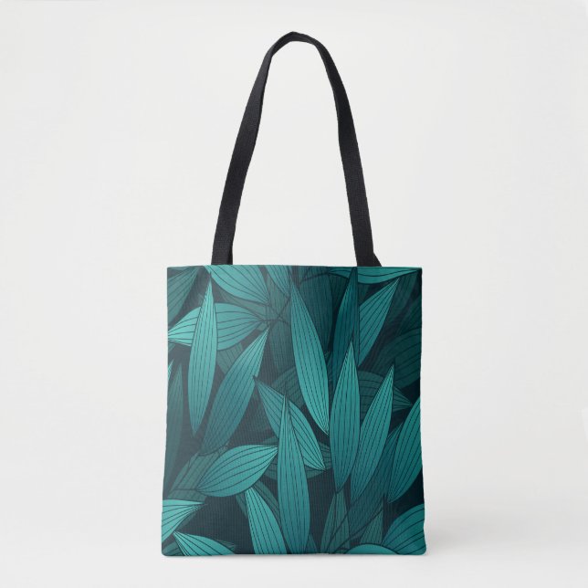 Tote Bag Feuilles tropicaux rayonnants (Devant)