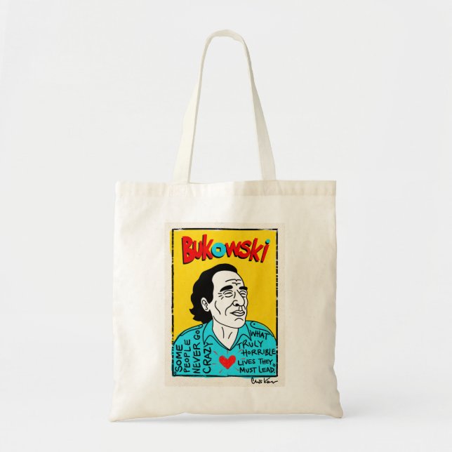 Tote Bag Fier Charles Bukowski Ventilateurs de films cadeau (Devant)