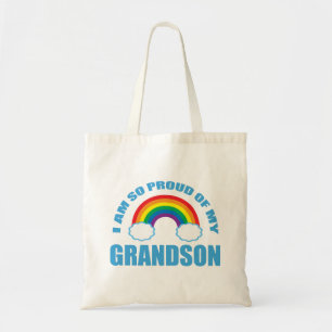 Tote Bag Fier de mes grands-parents arc-en-ciel de mon peti