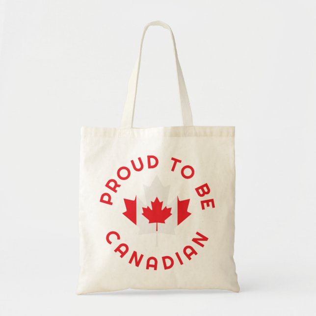 Tote Bag Fier D'Être Canadien (Devant)