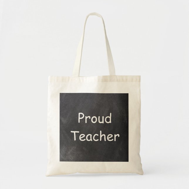 Tote Bag Fier enseignant Chalkboard Design Cadeau (Devant)