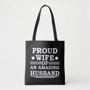 Tote Bag fière épouse d'un mari extraordinaire