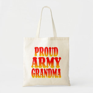 Tote Bag Fière grand-mère de l'armée aux couleurs joyeuses