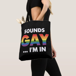 Tote Bag Fièrement arc-en-ciel LGBTQ Fierté