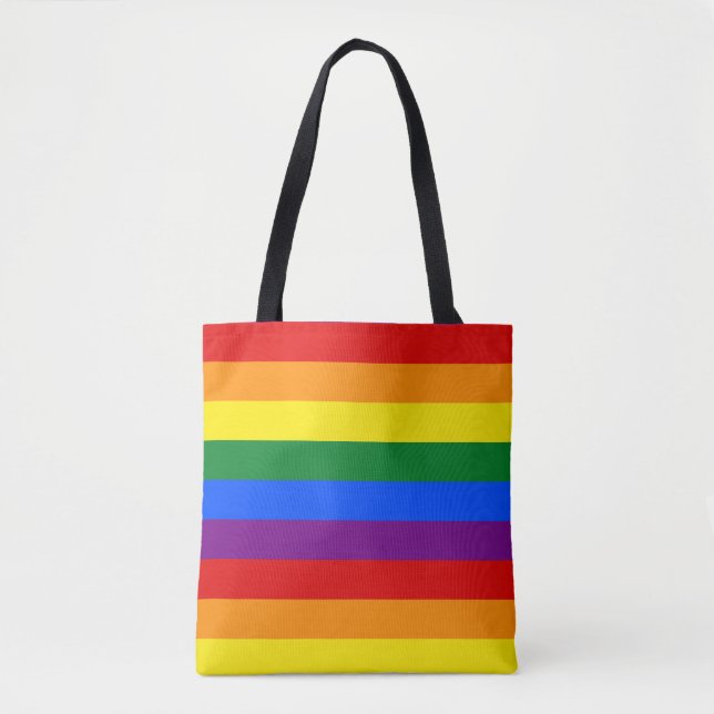 Tote Bag Fierté arc-en-ciel (Devant)