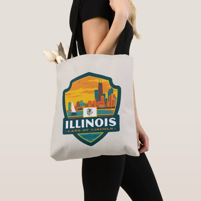 Tote Bag Fierté de l'État | Illinois (De près)