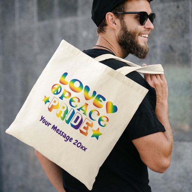 Tote Bag Fierté de paix d'amour (Créateur téléchargé)