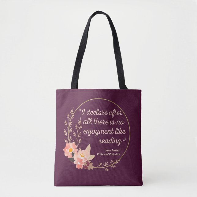 Tote Bag Fierté et préjugé Citation III - Style mignon (Devant)