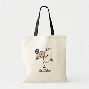 Tote Bag Figure de l'étiquette de badminton