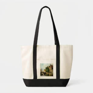 Tote Bag Figures sur un canal, Amsterdam (huile sur le