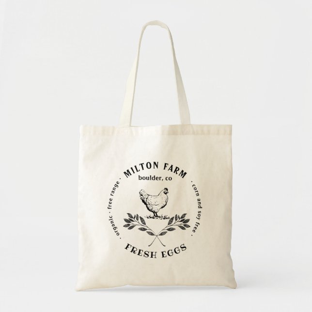 Tote Bag filiale de happy hens laurel (Devant)