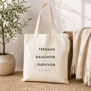 Tote Bag Fille Adolescente Survivante Personnalisée