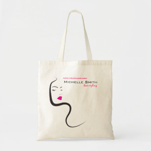 Tote Bag Fille avec cheveux ondulés Coiffure icône de marqu