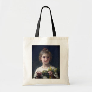Tote Bag Fille avec Mimosa, Bouguereau