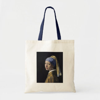 Tote Bag Fille avec une boucle d'oreille de perle par