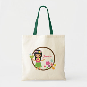 Tote Bag Fille de danse polynésienne mignonne Luau hawaïen