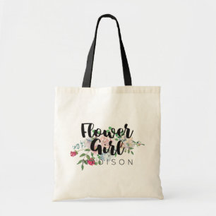 Tote Bag Fille de Mariage de couleur d'aquarelle Rose rougi