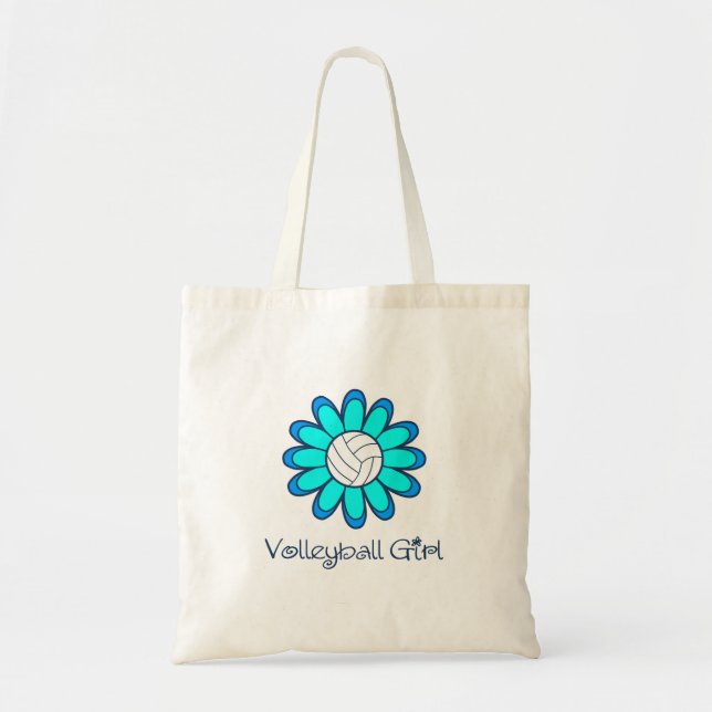 Tote Bag Fille de volleyball d'Aqua (Devant)