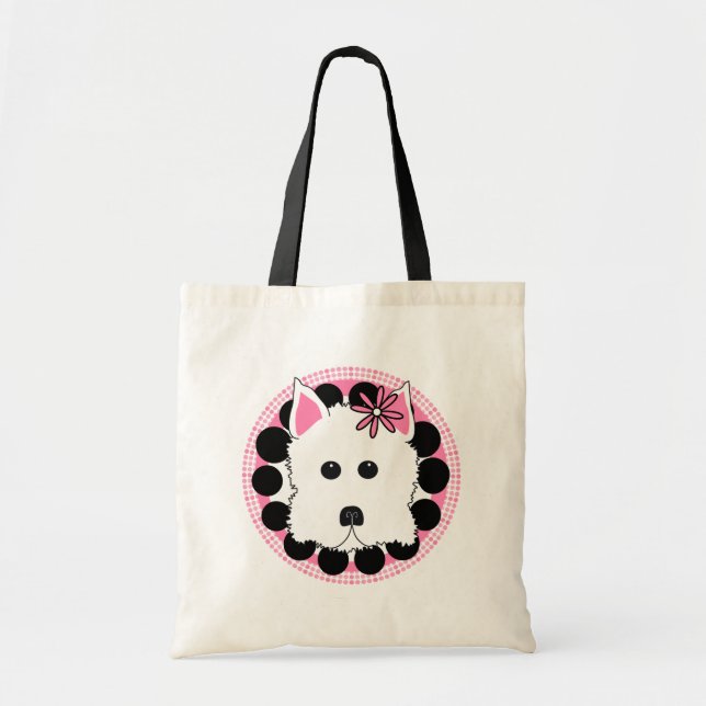 Tote Bag Fille de Westie (Devant)