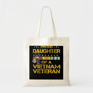 Tote Bag Fille d'un vétéran du Vietnam Je suis fier de mon