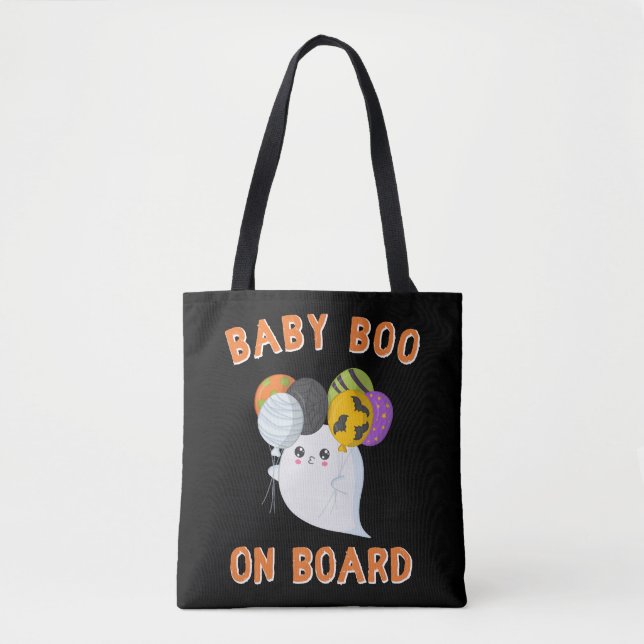 Tote Bag Fille garçon Halloween BÉBÉ BOO à bord Chemise fem (Devant)
