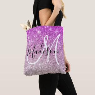 Tote Bag Fille & Glam Purple Parties scintillant Étincelles