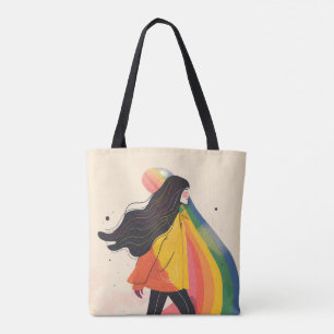 Tote Bag fille lgbt arc-en-ciel, Lesbienne gay, fierté