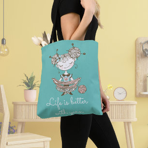 Tote Bag Fille Louveuse de Fils Whimsical