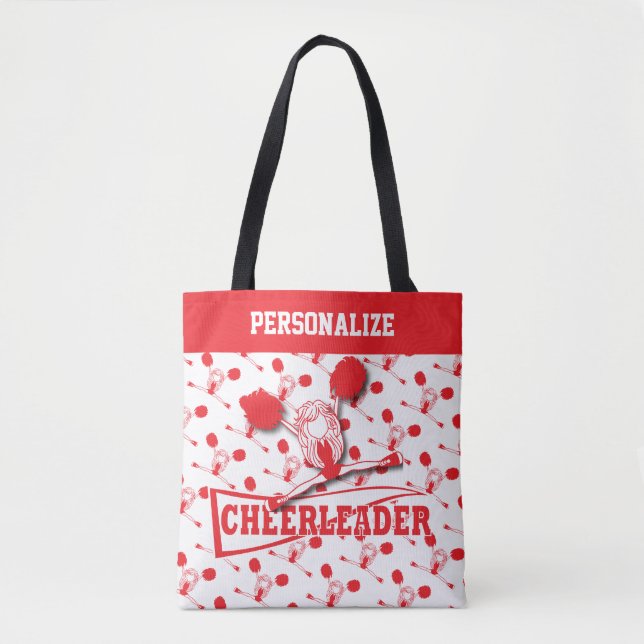 Tote Bag Fille Pom-pom girl rouge - Tout sur l'impression (Devant)