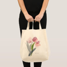 Fille rose mignonne Tulipes florales Feuilles vert