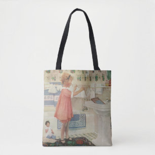 Tote Bag Fille vintage, Lave-linge Linge