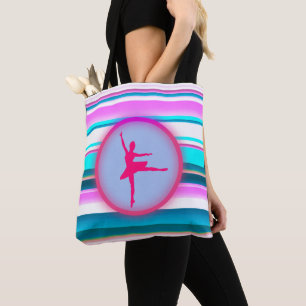 Tote Bag Filles Ballerina Dance Stripes