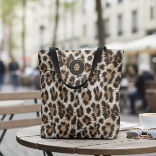 Tote Bag Filles courent sauvagement Safari Léopard Blanc ID