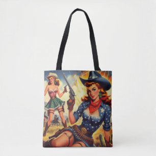 Tote Bag Filles de l'Ouest rétro