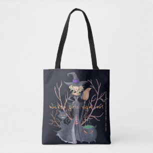 Tote Bag Filles méchantes nuit dehors soirée sorcière bache
