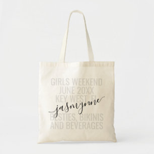 Tote Bag Filles personnalisées Voyage Plage Vacances sur me